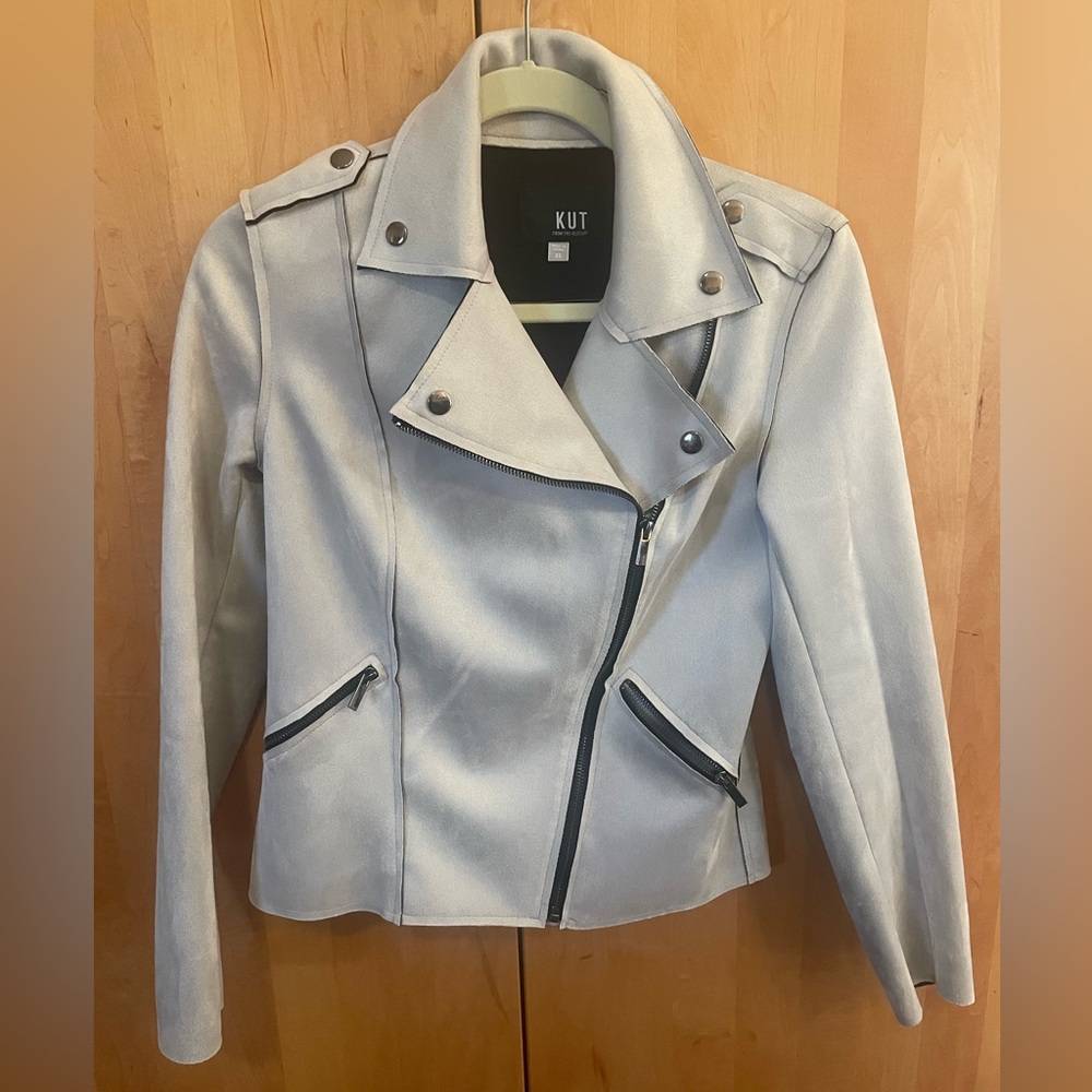 Grey moto jacket, brand new